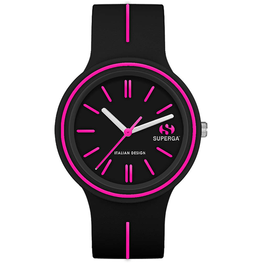 Superga Orologio Medio Nero Fucsia