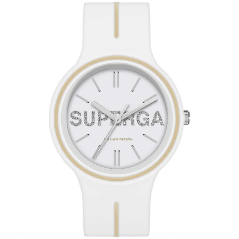 Superga Orologio Medio Bianco Oro Logo