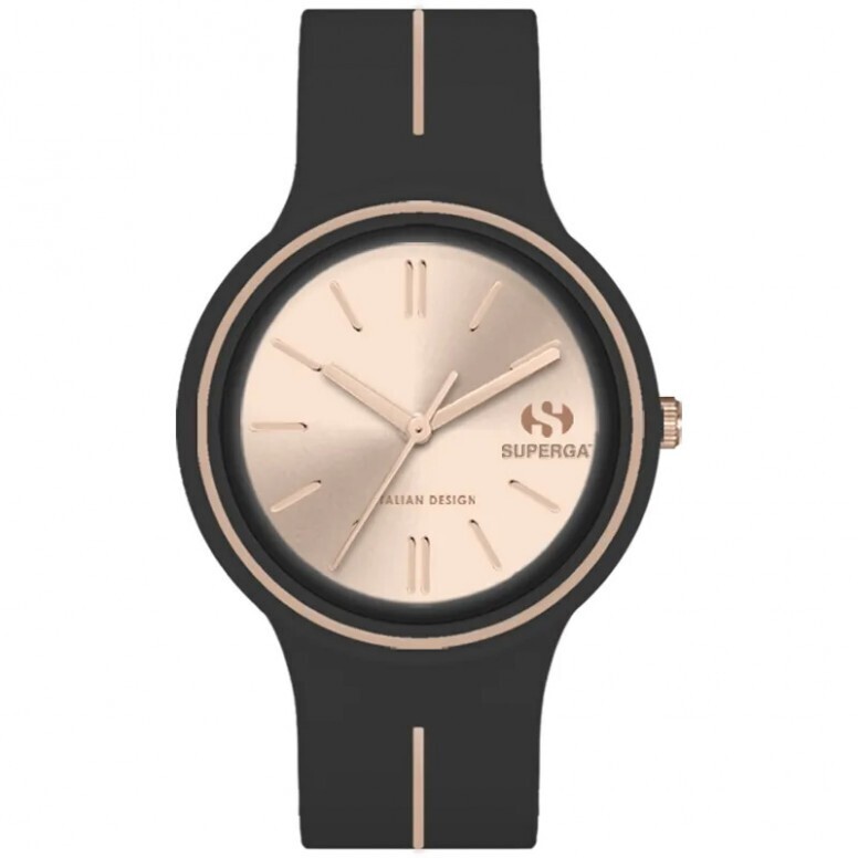 Superga Orologio Medio Nero Oro rosa