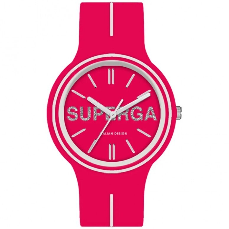 Superga Orologio Medio Corallo Bianco Logo