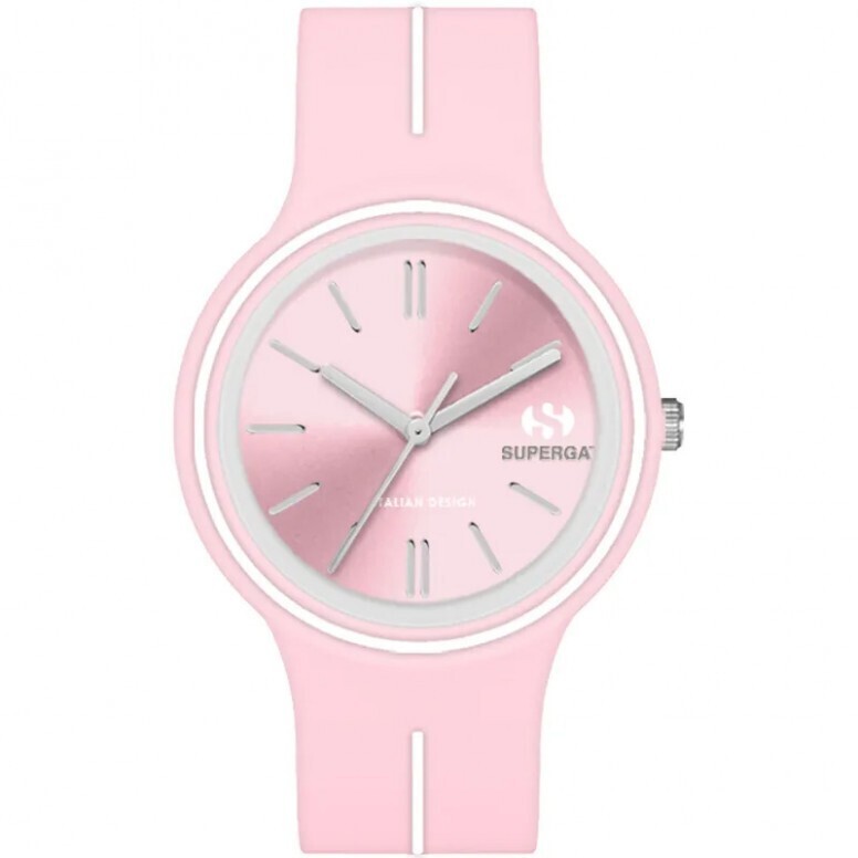 Superga Orologio Medio Rosa Bianco