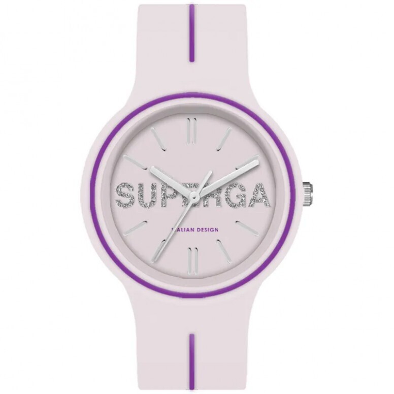 Superga Orologio Medio Rosa cipria Viola Logo