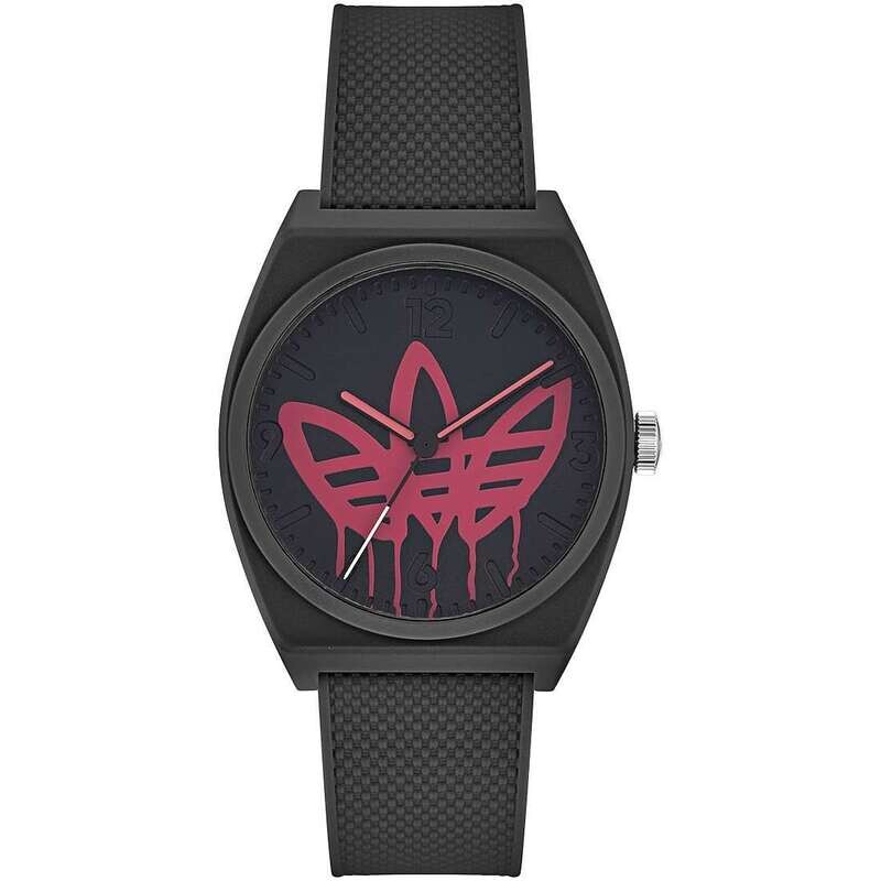 Adidas Orologio Nero Logo Rosa Adidas Orologio Nero Logo Rosa