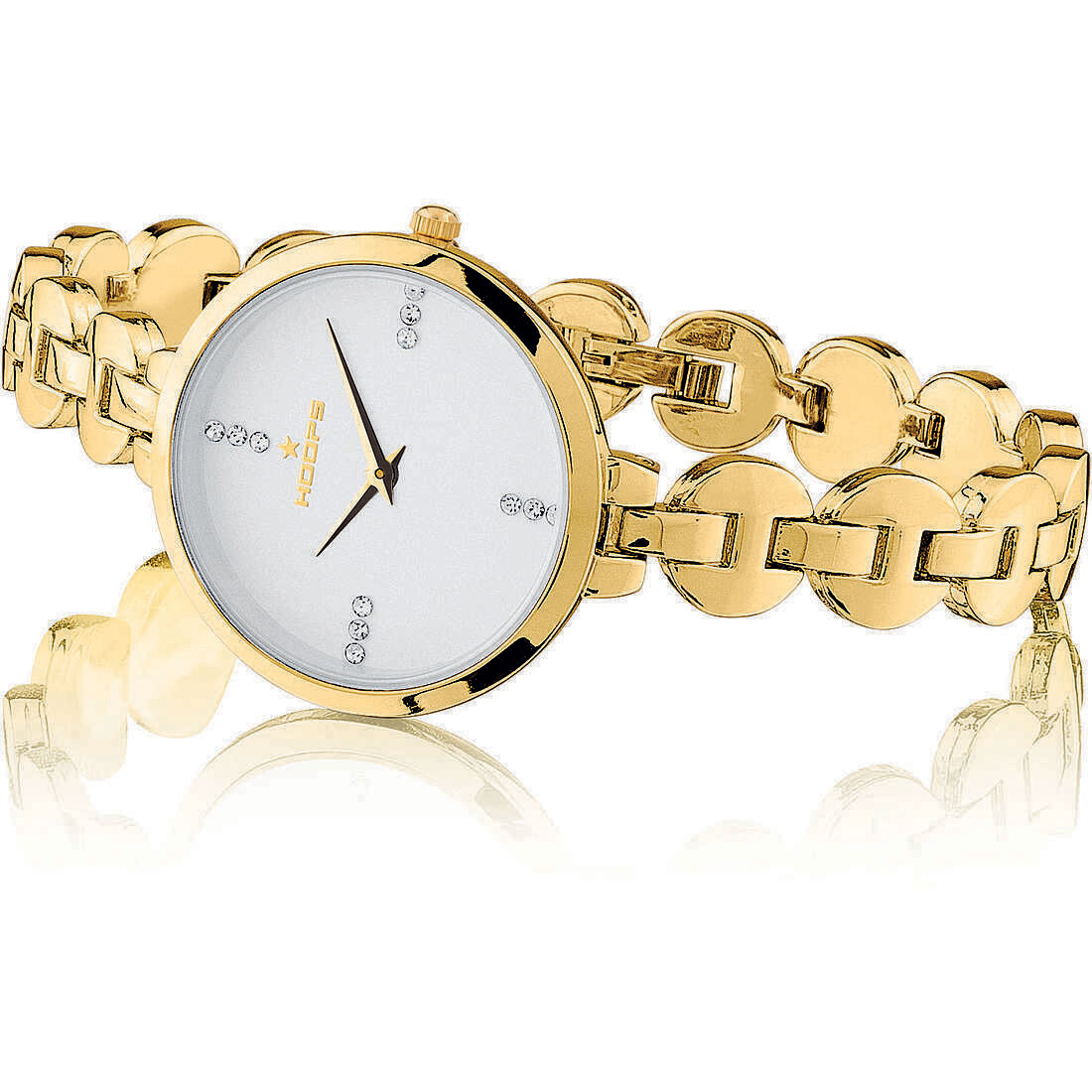 Hoops Orologio Chain Yellow Gold Bianco