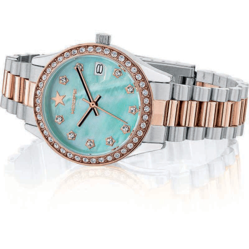 Hoops Orologio Super Luxury S&amp;G Madreperla Verde acqua