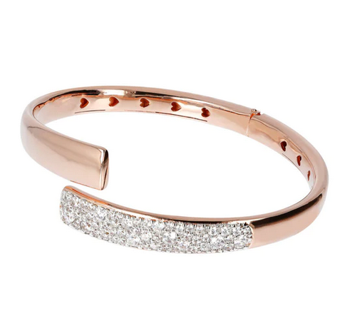 Bronzallure Bracciale Rigido con Pave Cubic Zirconia