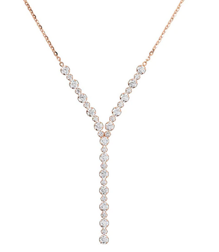 Bronzallure Collana a Cravatta Centrale Tennis