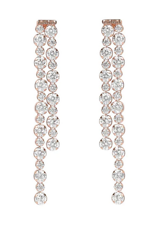 Bronzallure Orecchini Pendenti Tennis Doppi
