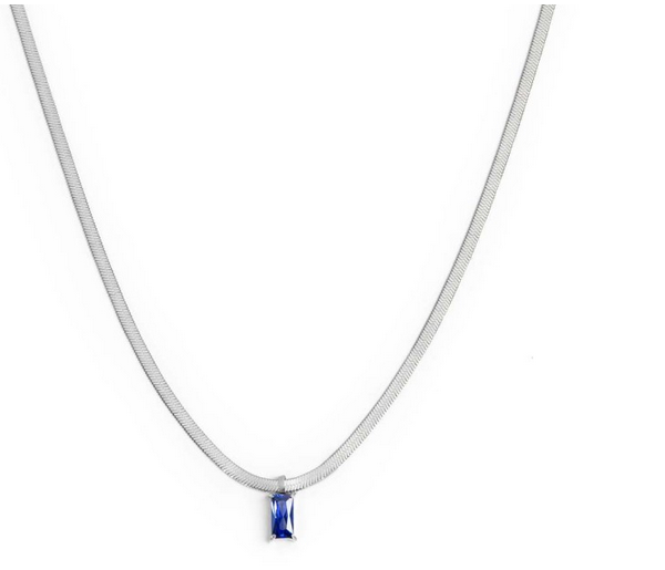 Marlu&#39; Collana catena snake con zircone baguette