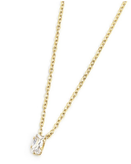 Marlu&#39; Collana con zircone baguette