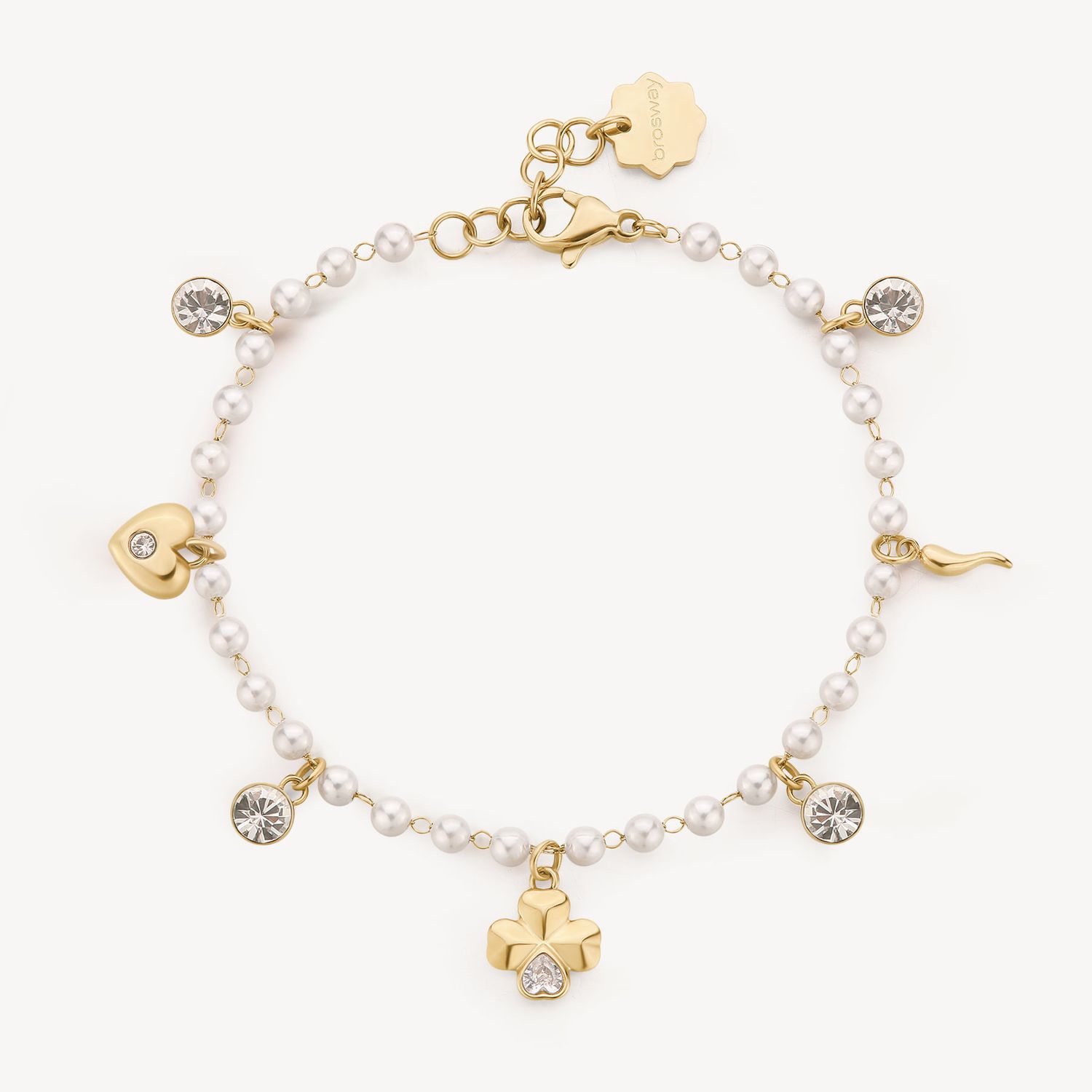 Brosway Bracciale Chakra Portafortuna/Amore, BRACCIALE: QUADRIFOGLIO