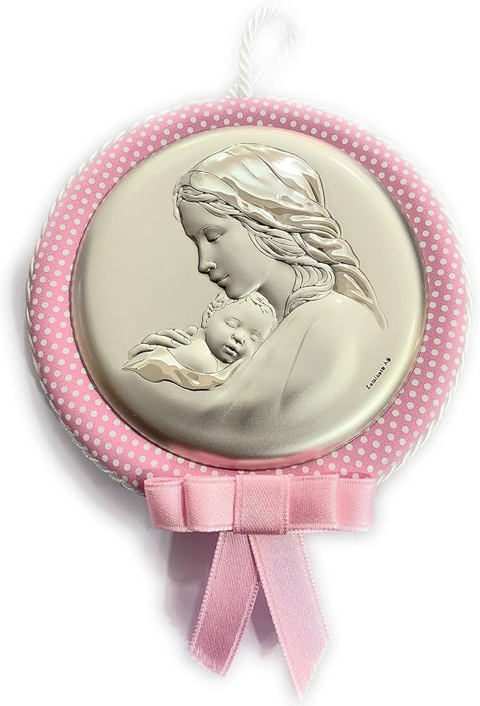 Valenti Medaglione culla carillon madonna con bambino