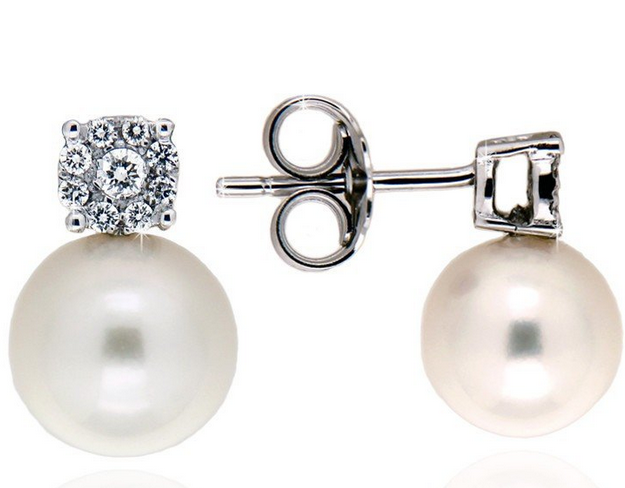 Armonia Orecchini Perla mm7,5/8 e Diamanti