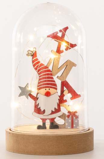 Cuorematto Teca Vetro Natale Led