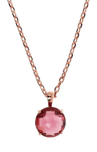 Bronzallure Collana con Pendente in Prisma, Collana con Pendente: Bordeaux