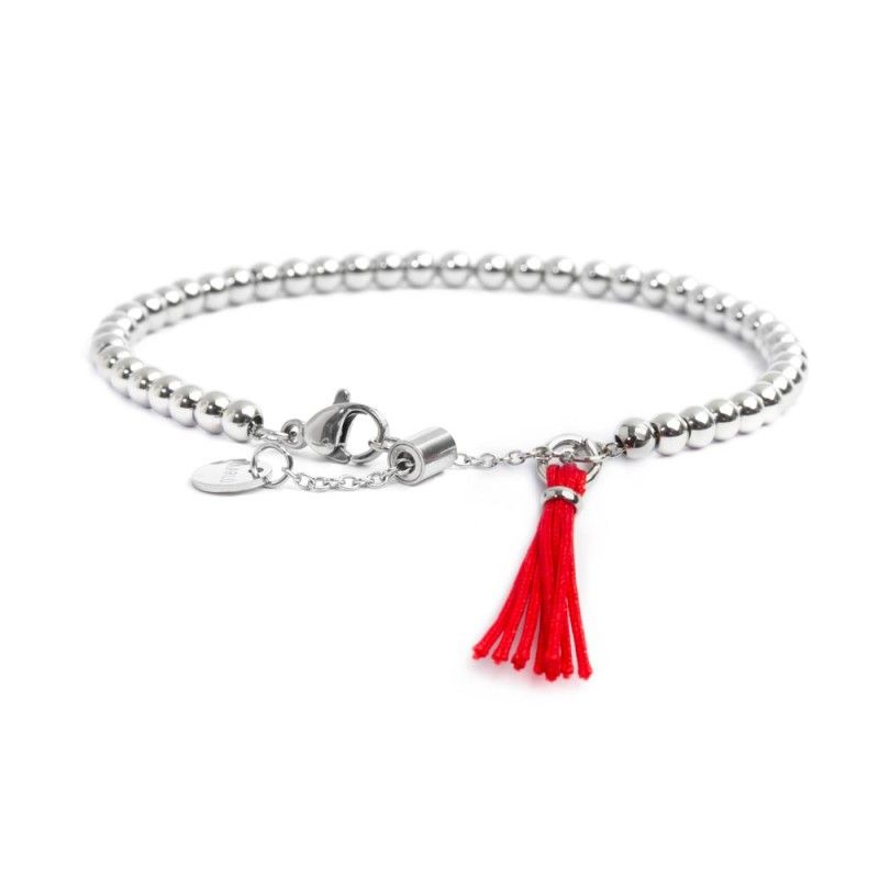 Marlù bracciale a sfere con nappina