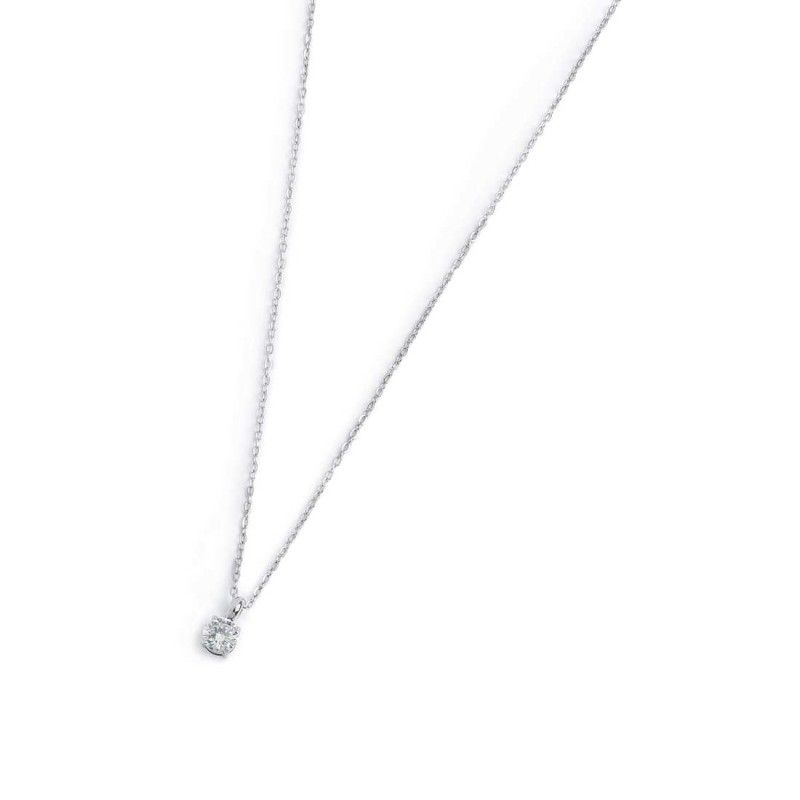 Marlù Collana catena cutting cross zircone centrale 4,25mm