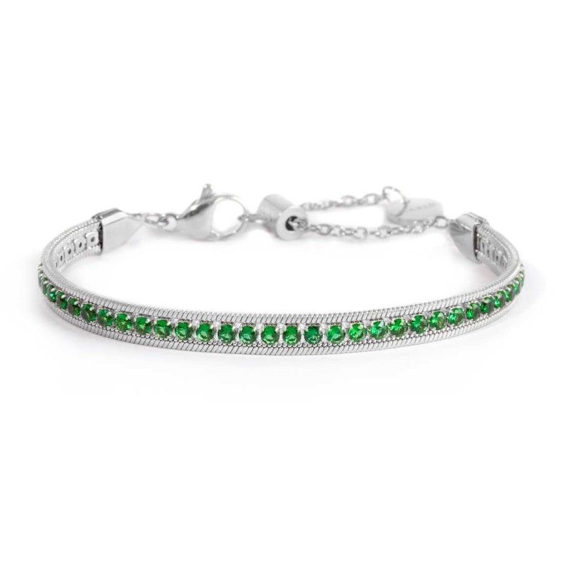 Marlù Bracciale tennis zirconi baguette catena snake squadrata