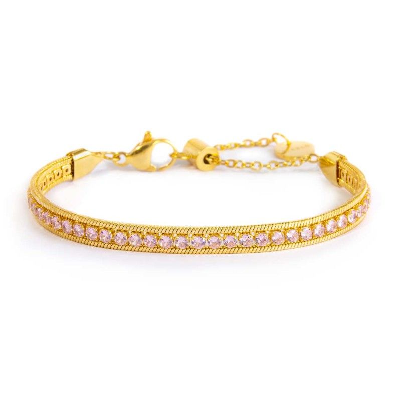 Marlù Bracciale tennis zirconi baguette catena snake squadrata