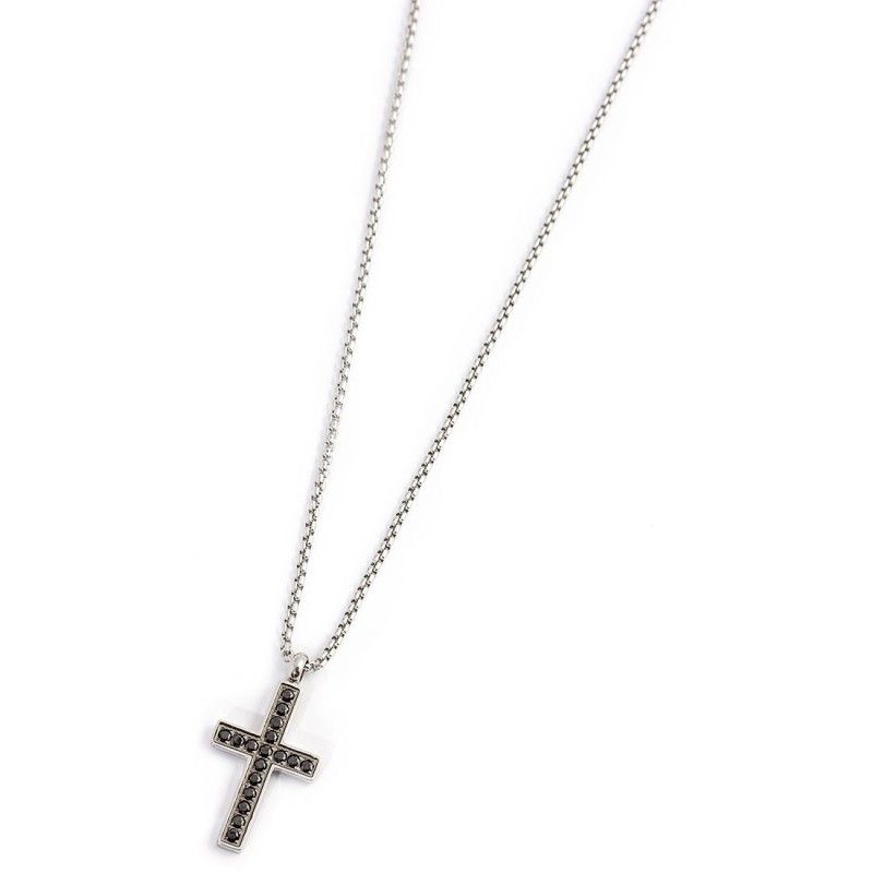 Marlù Collana con croce pendente con zirconi