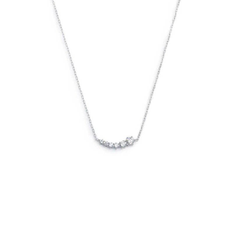 Marlù Collana catena cutting cross con zirconi centrali