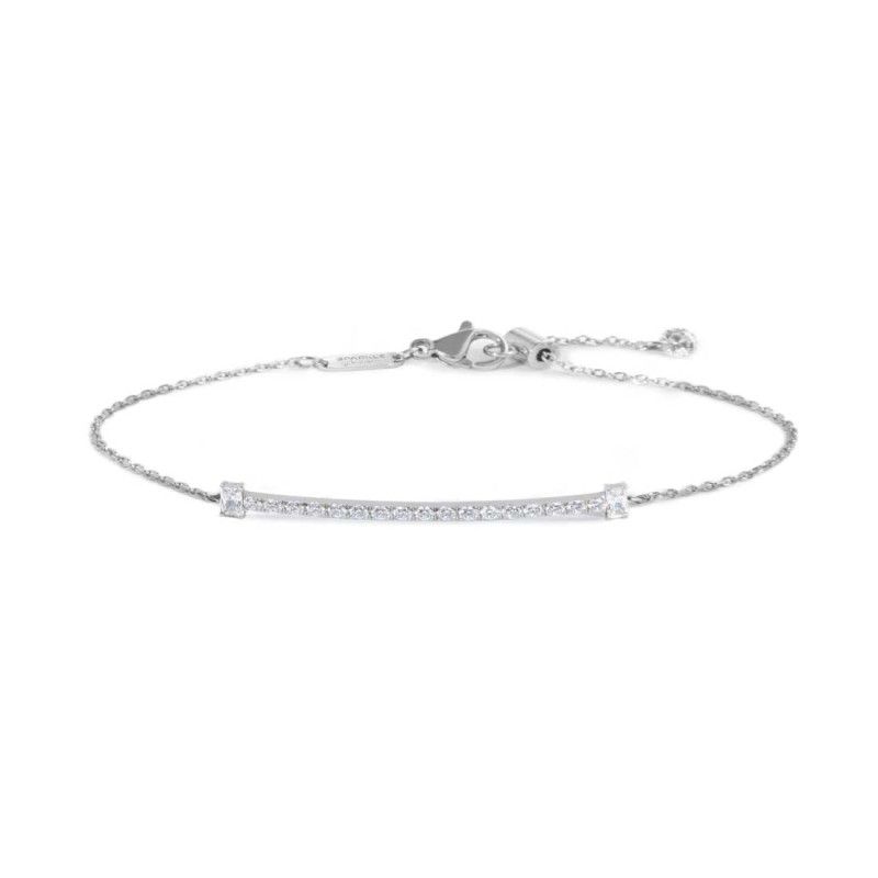 MarlùBracciale catena cutting cross zirconi centrali