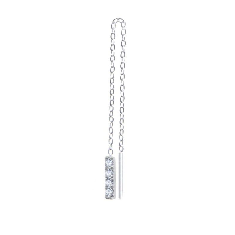 Marlù Mono Orecchino pendente con zirconi