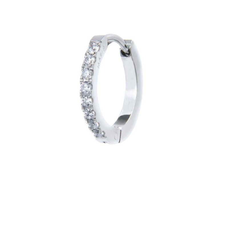 Marlù Mono Orecchino a cerchio 1,6cm con zirconi