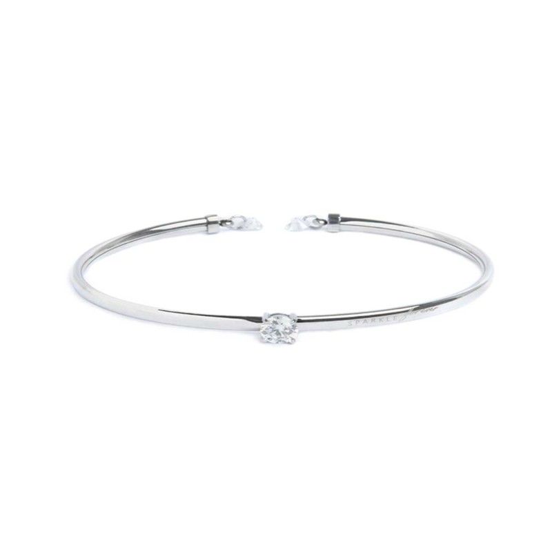 Marlù Bracciale rigido con zircone 5,25mm centrale