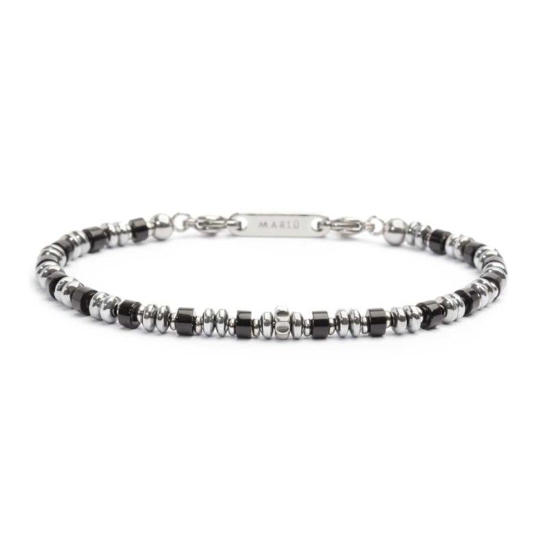 Marlù Bracciale con rondelle in pietra ed elementi in ematite