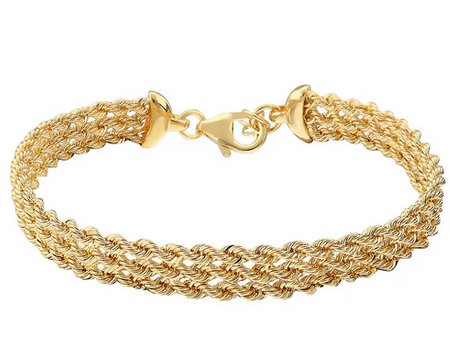 Etrusca Bracciale Multifilo Catena Corda Sottile