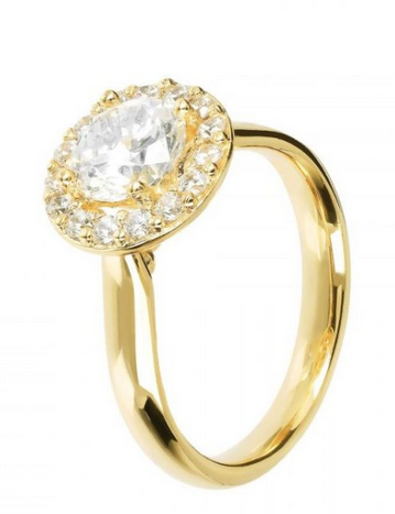 Bronzallure Anello Solitario Gold N.14