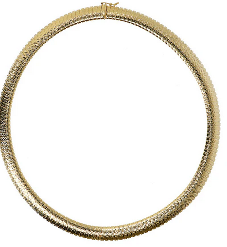 Etrusca Collana Girocollo Tubogas Diamantata