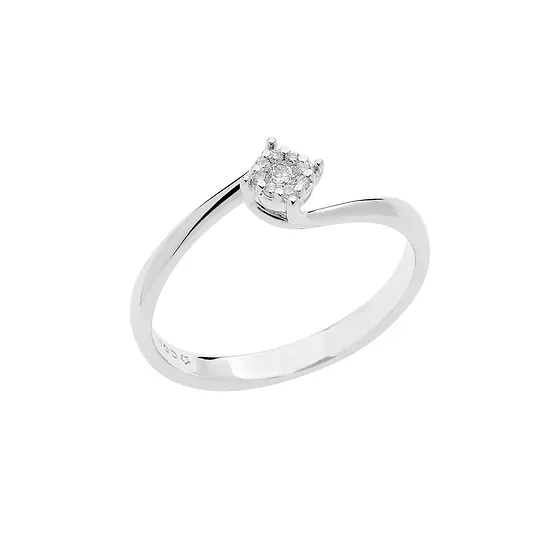 Comete Anello in Oro Rose di Diamanti