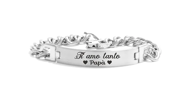 Bracciale Ti Amo Tanto Papà in acciaio