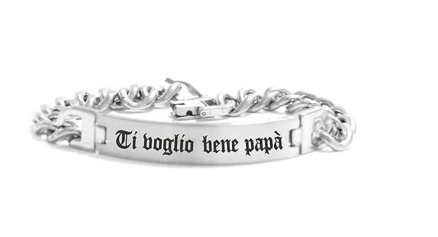 Bracciale Ti Voglio Bene papà in acciaio