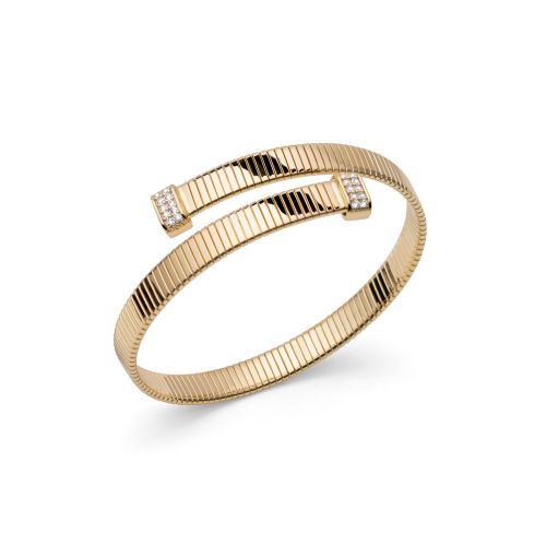 UnoAerre Bracciale tubogas con zirconi