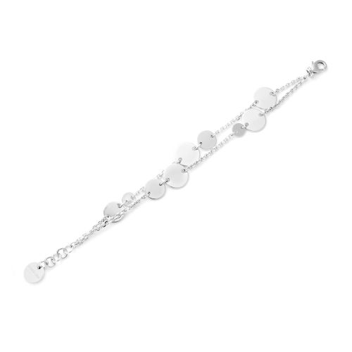UnoAerre Bracciale con medagliette argentato