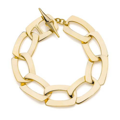 UnoAerre Bracciale catena dorata piatta Dinamica