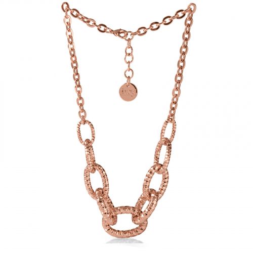 UnoAerre Collana in bronzo dorato rosa