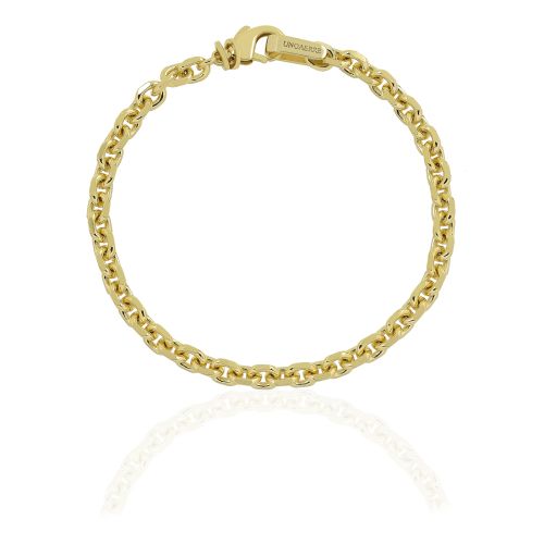 UnoAerre Bracciale catena ovale dorata