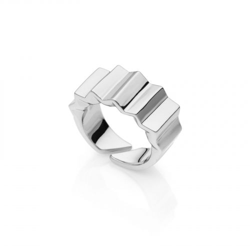 UnoAerre Anello argentato Piramidi