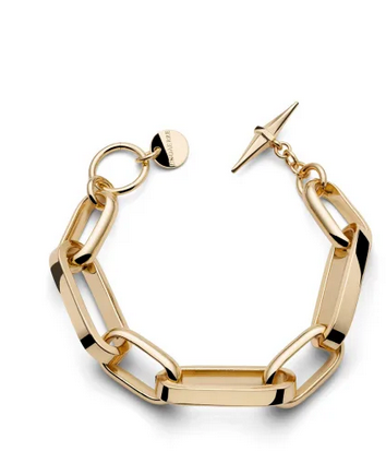 UnoAerre Bracciale in bronzo dorato stile moderno