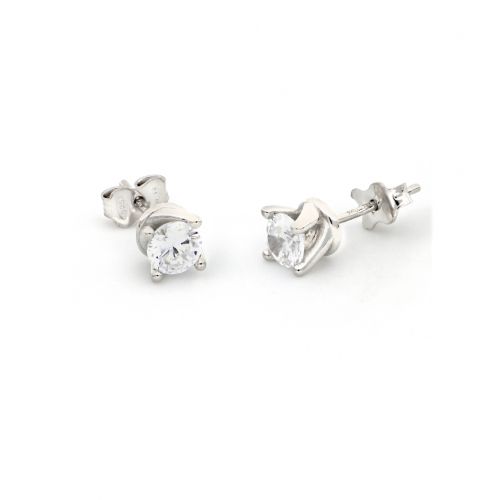 UnoAerre Orecchini Cubic Zirconia in argento bianco