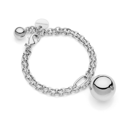 UnoAerre Bracciale argentato con ciondolo a sfera