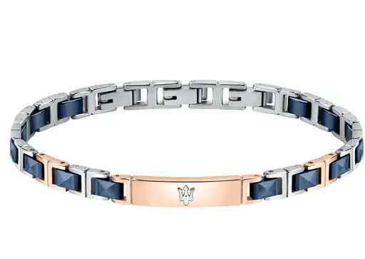 Maserati Bracciale Uomo Acciaio e Ceramica