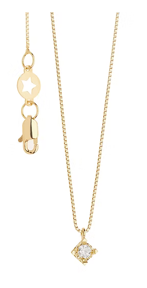 Comete Collana Punto luce diamantato in Oro e Diamante