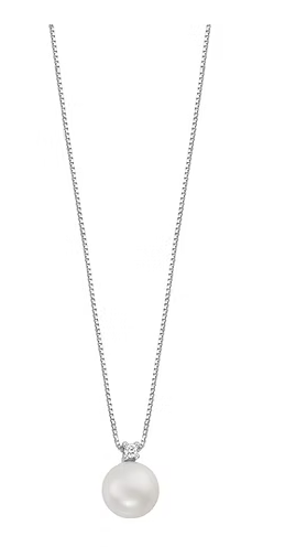 Comete Collana con Perla in Oro e Diamante