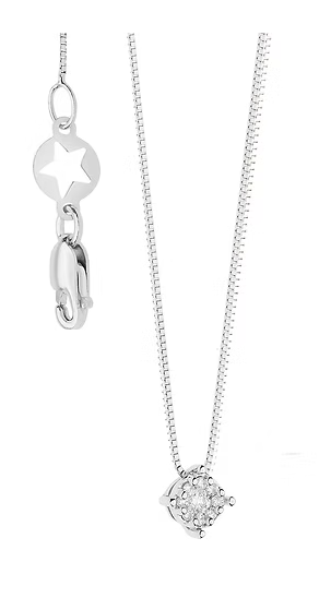 Comete  Rose di Diamanti Collana in Oro