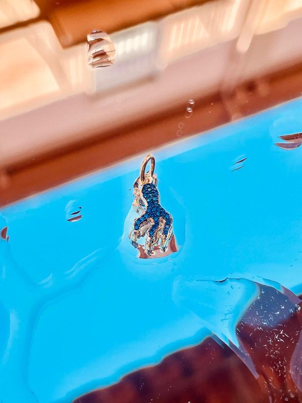 OB Charm Polipo Zirconato Blu